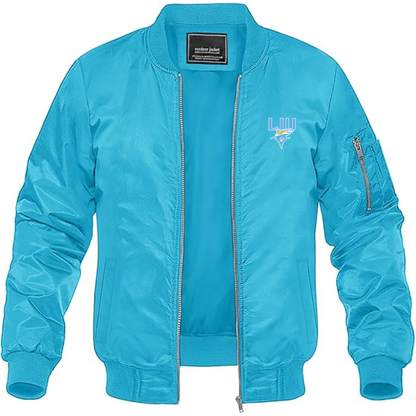 Men's LIU Brooklyn Blackbirds Logo Lightweight Bomber Jacket Windbreaker Softshell Varsity Jacket Coat