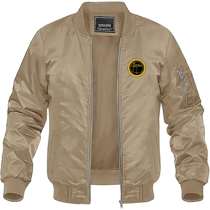 Men's Apal Logo Lightweight Bomber Jacket Windbreaker Softshell Varsity Jacket Coat