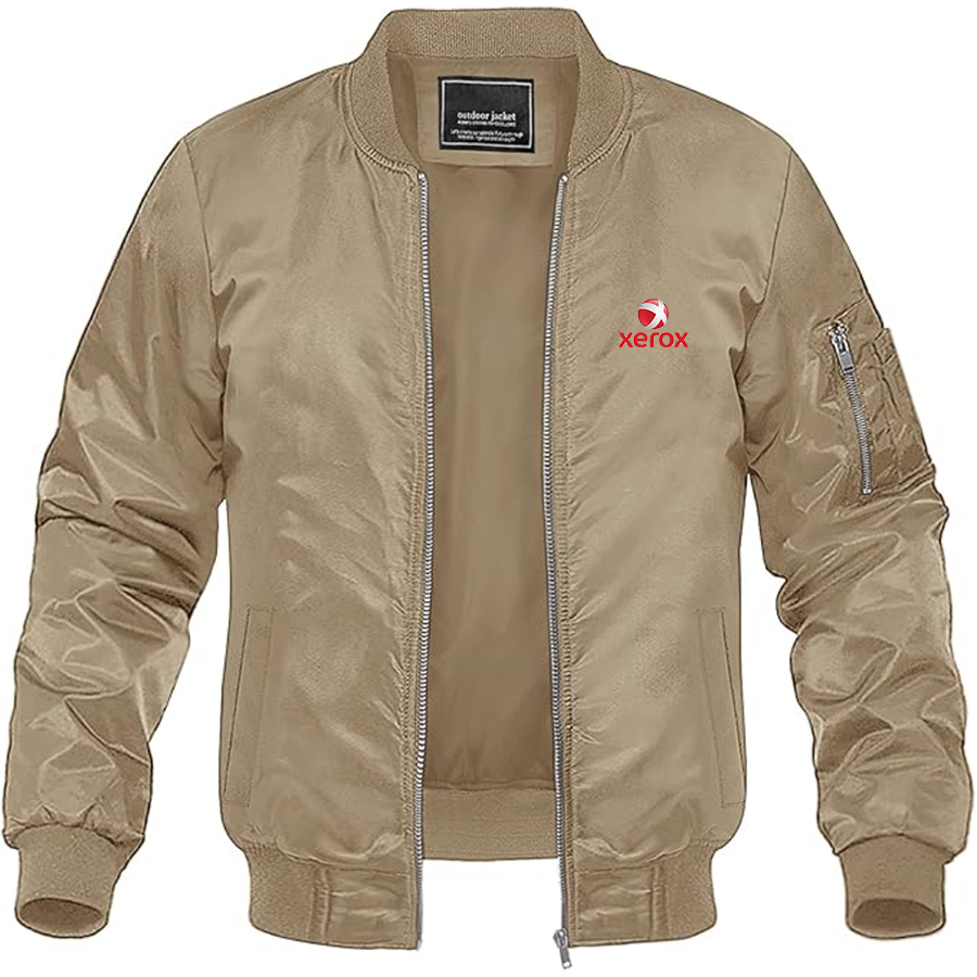 Men's Xerox New Logo Lightweight Bomber Jacket Windbreaker Softshell Varsity Jacket Coat