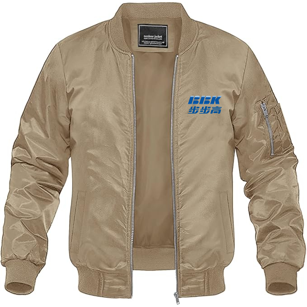 Men's BBK Logo Lightweight Bomber Jacket Windbreaker Softshell Varsity Jacket Coat