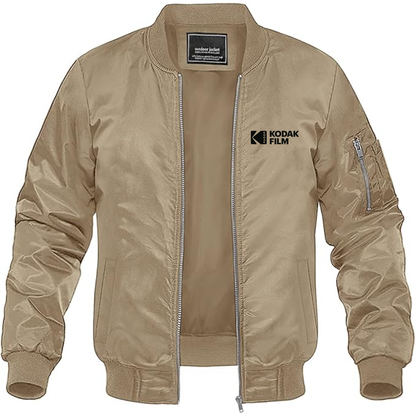 Men's Kodak Motion Picture Film Logo Lightweight Bomber Jacket Windbreaker Softshell Varsity Jacket Coat