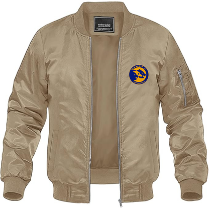Men's Cizeta Logo Lightweight Bomber Jacket Windbreaker Softshell Varsity Jacket Coat