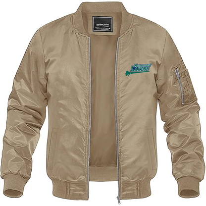 Men's Mercyhurst Lakers Logo Lightweight Bomber Jacket Windbreaker Softshell Varsity Jacket Coat