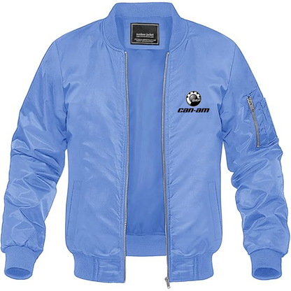 Men's Can-Am Logo Lightweight Bomber Jacket Windbreaker Softshell Varsity Jacket Coat