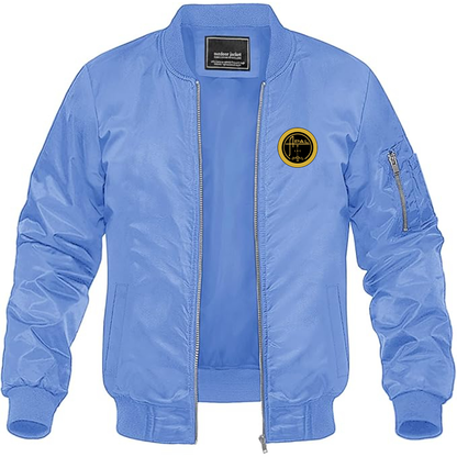 Men's Apal Logo Lightweight Bomber Jacket Windbreaker Softshell Varsity Jacket Coat