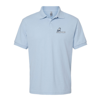 Men's Samford Bulldogs Logo Gildan Dry Blend Jersey Polo