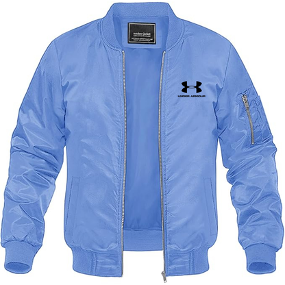 Men's Under Armour Logo Lightweight Bomber Jacket Windbreaker Softshell Varsity Jacket Coat