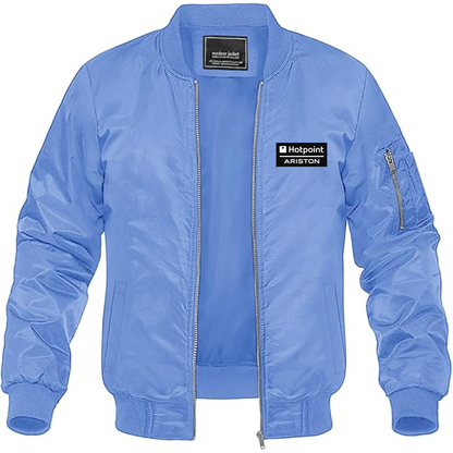 Men's Hotpoint-Ariston Logo Lightweight Bomber Jacket Windbreaker Softshell Varsity Jacket Coat
