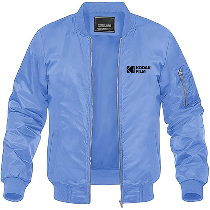 Men's Kodak Motion Picture Film Logo Lightweight Bomber Jacket Windbreaker Softshell Varsity Jacket Coat
