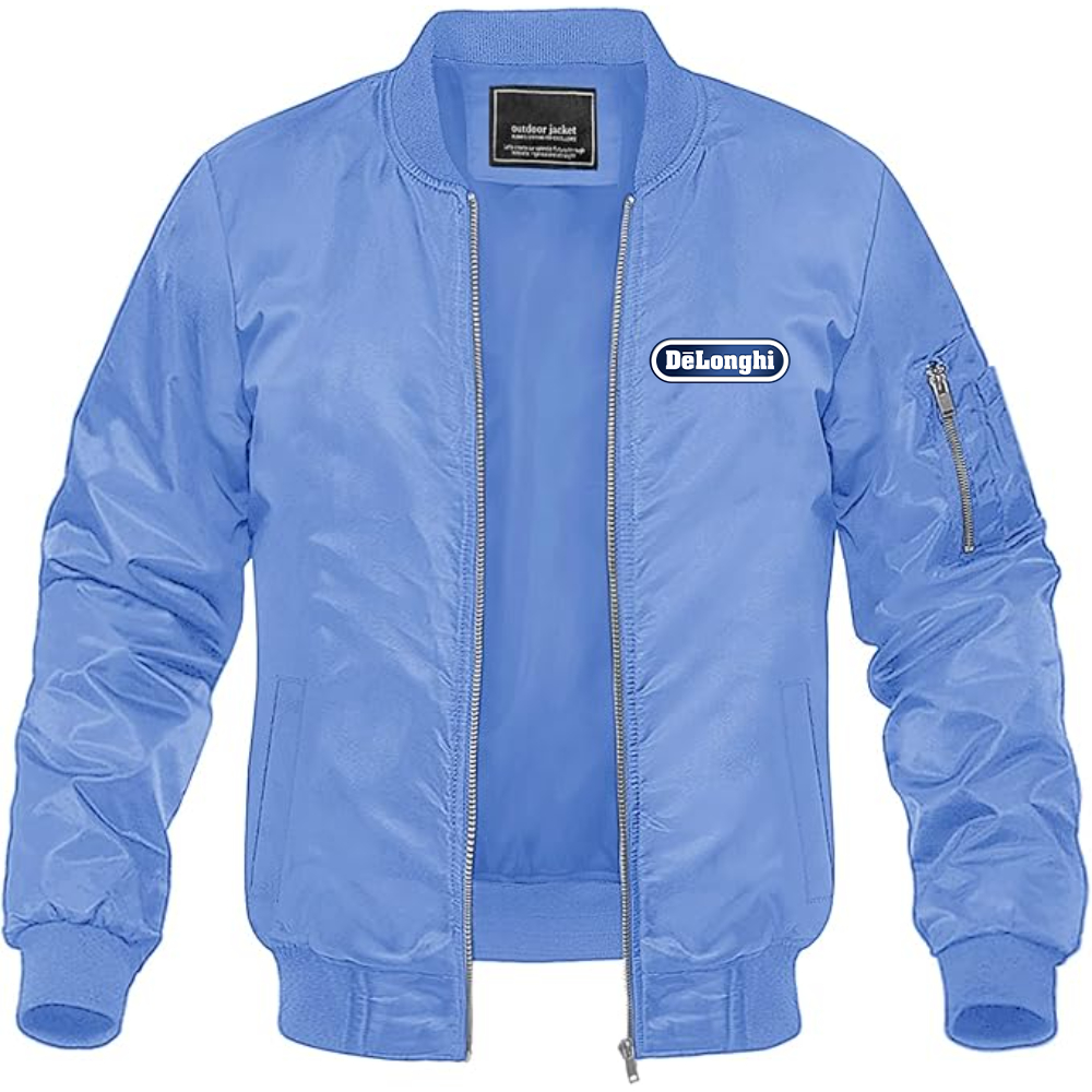 Men's DeLonghi Logo Lightweight Bomber Jacket Windbreaker Softshell Varsity Jacket Coat