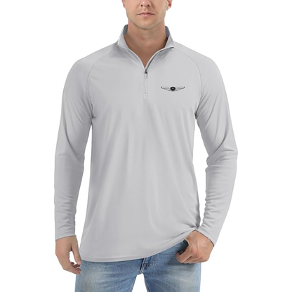 Men's Genesis Car Lightweight Quarter-Zip Athletic Shirt Long Sleeve Polyester Wear
