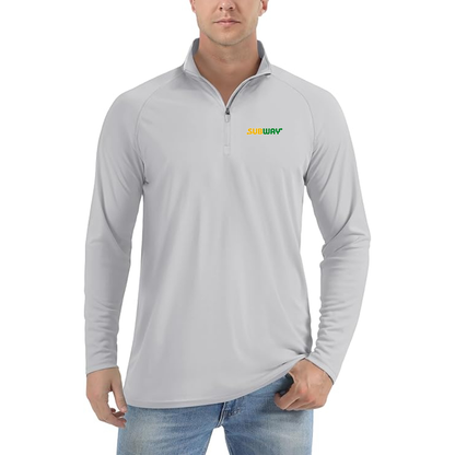Men's Subway Lightweight Quarter-Zip Athletic Shirt Long Sleeve Polyester Wear