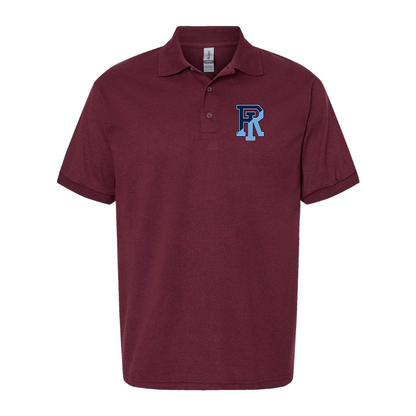 Men's Rhode Island Rams Logo Gildan Dry Blend Jersey Polo