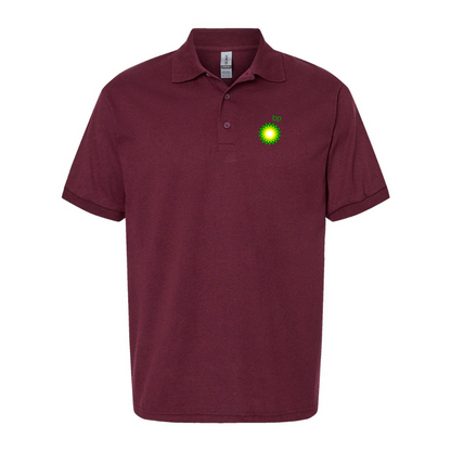 Men's BP Oil Logo Gildan Dry Blend Jersey Polo