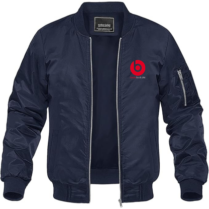 Men's Beats-by Dre Logo Lightweight Bomber Jacket Windbreaker Softshell Varsity Jacket Coat