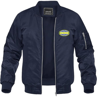 Men's Chiribiri Logo Lightweight Bomber Jacket Windbreaker Softshell Varsity Jacket Coat