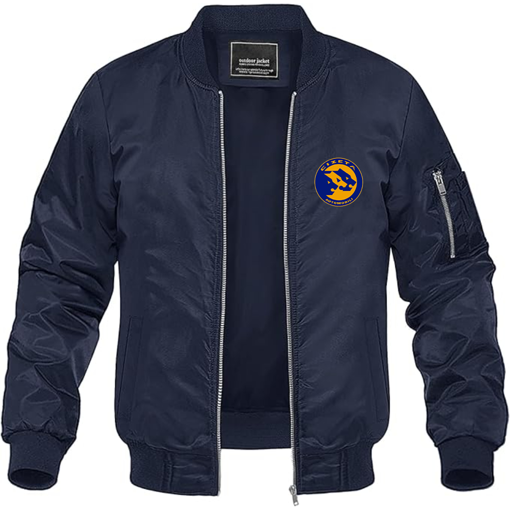 Men's Cizeta Logo Lightweight Bomber Jacket Windbreaker Softshell Varsity Jacket Coat