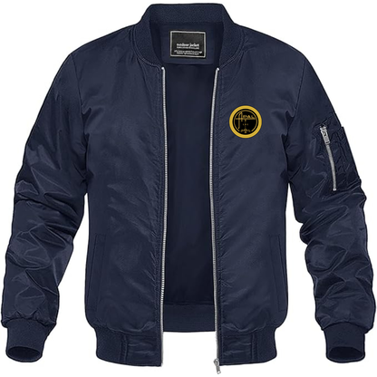 Men's Apal Logo Lightweight Bomber Jacket Windbreaker Softshell Varsity Jacket Coat