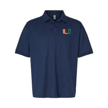 Men's Miami Hurricanes Logo Dry Blend Polo