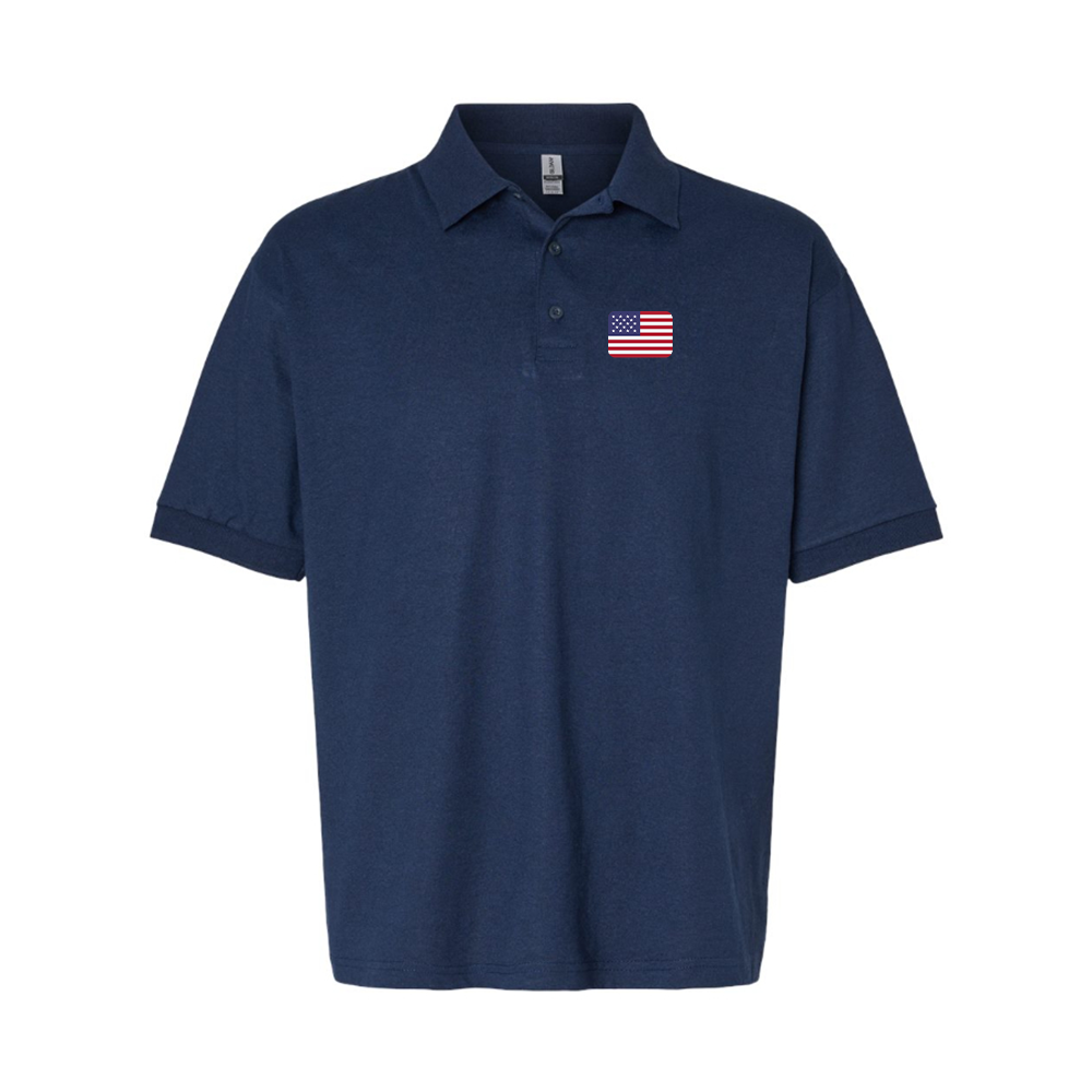 Men's American-Flag-Emoji Dry Blend Polo
