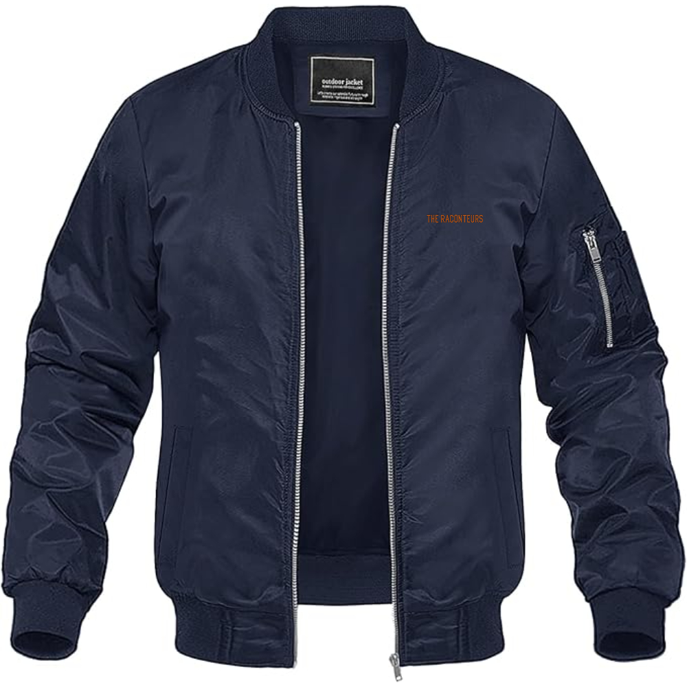 Men's The Raconteurs  Logo Lightweight Bomber Jacket Windbreaker Softshell Varsity Jacket Coat