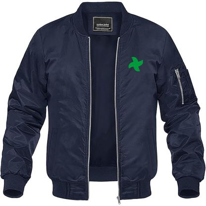 Men's Thermomix Screw Logo Lightweight Bomber Jacket Windbreaker Softshell Varsity Jacket Coat