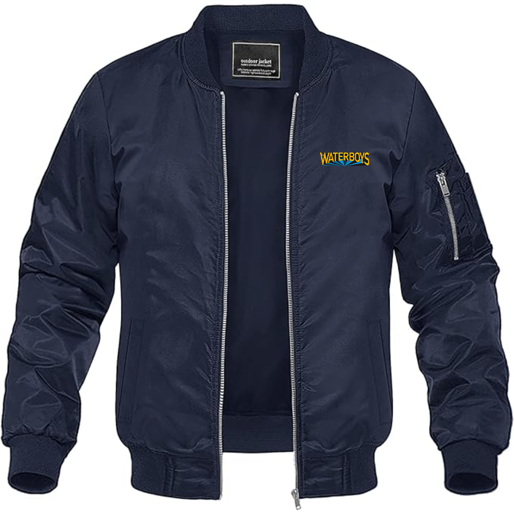 Men's The Waterboys  Logo Lightweight Bomber Jacket Windbreaker Softshell Varsity Jacket Coat