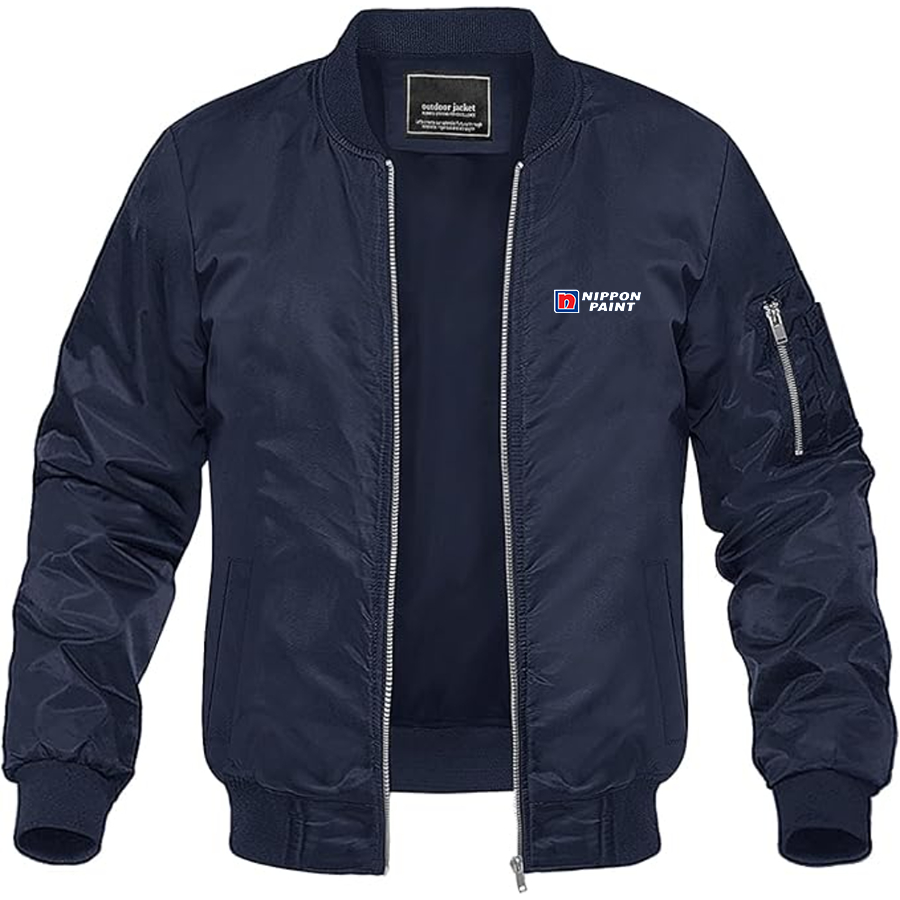 Men's Nippon Paint Logo Lightweight Bomber Jacket Windbreaker Softshell Varsity Jacket Coat