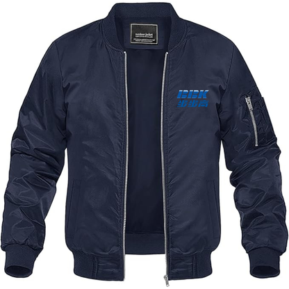 Men's BBK Logo Lightweight Bomber Jacket Windbreaker Softshell Varsity Jacket Coat