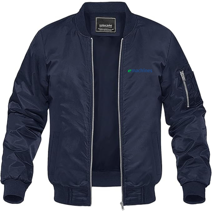 Men's eMachines Logo Lightweight Bomber Jacket Windbreaker Softshell Varsity Jacket Coat