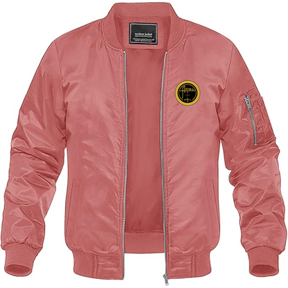 Men's Apal Logo Lightweight Bomber Jacket Windbreaker Softshell Varsity Jacket Coat