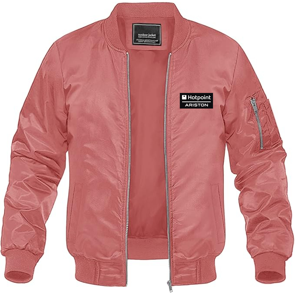 Men's Hotpoint-Ariston Logo Lightweight Bomber Jacket Windbreaker Softshell Varsity Jacket Coat