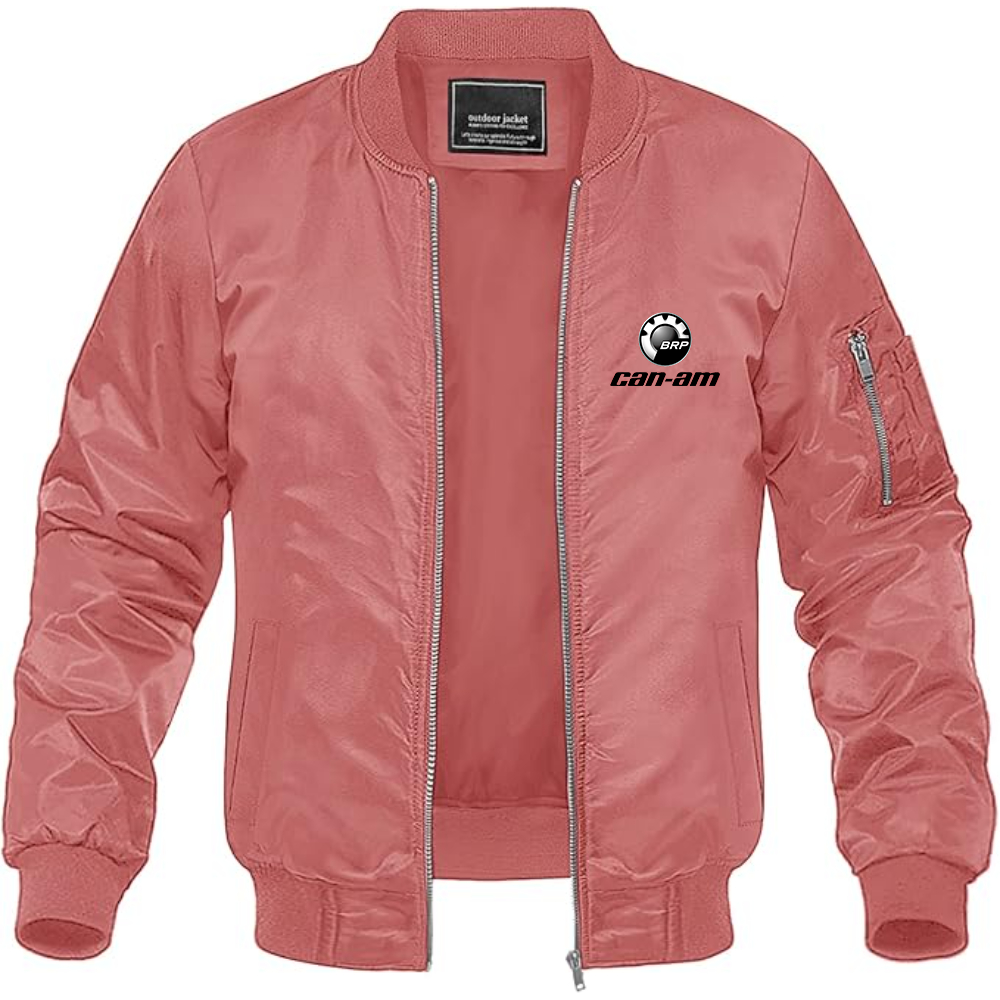 Men's Can-Am Logo Lightweight Bomber Jacket Windbreaker Softshell Varsity Jacket Coat