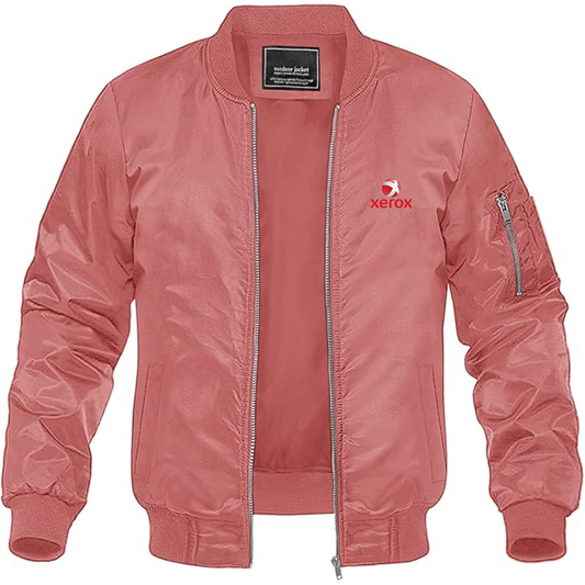 Men's Xerox New Logo Lightweight Bomber Jacket Windbreaker Softshell Varsity Jacket Coat