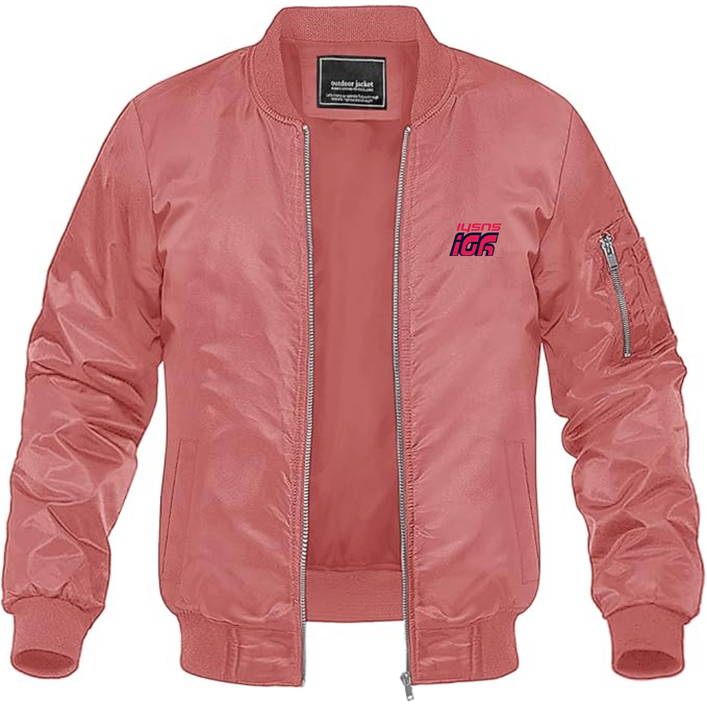 Men's Yo Sushi Logo Lightweight Bomber Jacket Windbreaker Softshell Varsity Jacket Coat