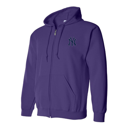 Men's New York NY Yankees Baseball Zipper Hoodie