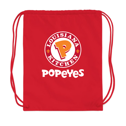 Popeyes Louisiana Kitchen Drawstring Bag