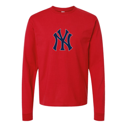 Men's New York NY Yankees Baseball Long sleeves T-Shirt