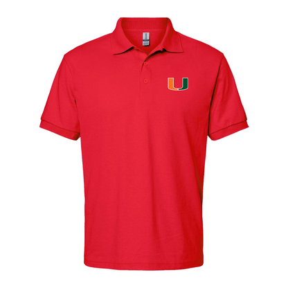 Men's Miami Hurricanes Logo Dry Blend Polo