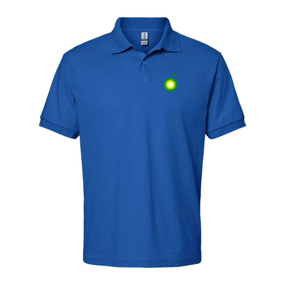 Men's BP Oil Logo Gildan Dry Blend Jersey Polo