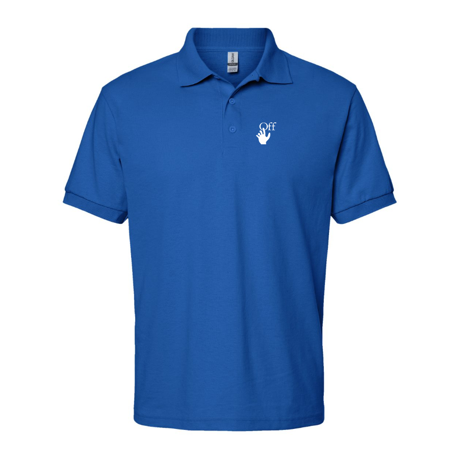 Men's Off-White Hand Logo Dry Blend Polo