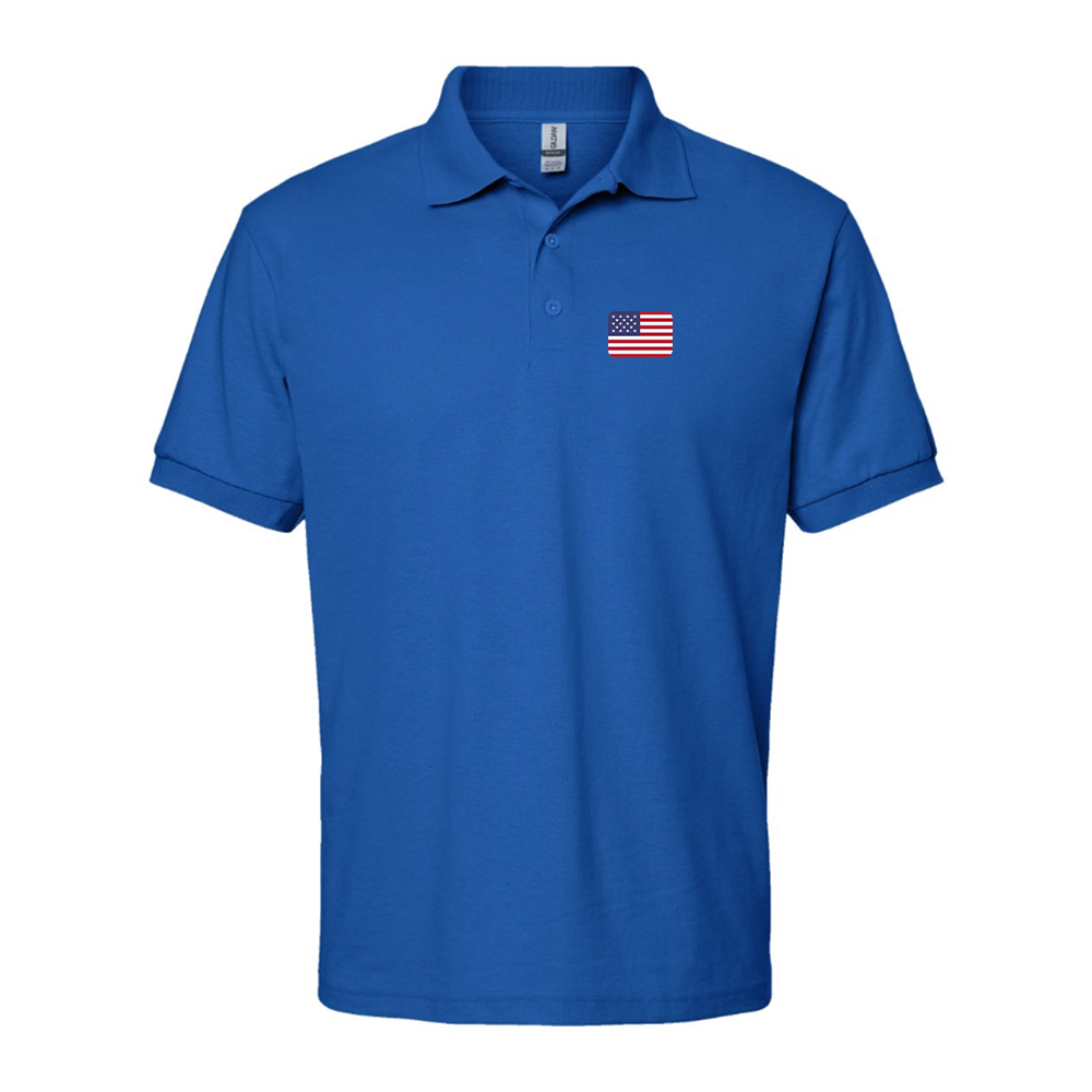 Men's American-Flag-Emoji Dry Blend Polo