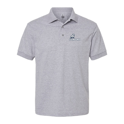Men's Samford Bulldogs Logo Gildan Dry Blend Jersey Polo