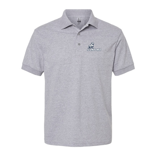 Men's Samford Bulldogs Logo Gildan Dry Blend Jersey Polo