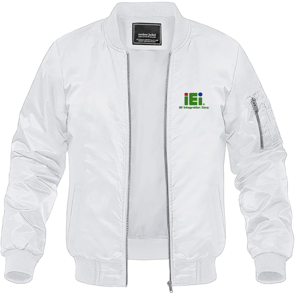 Men's IEI Logo Lightweight Bomber Jacket Windbreaker Softshell Varsity Jacket Coat