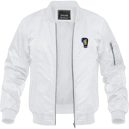 Men's Ultravox Logo Lightweight Bomber Jacket Windbreaker Softshell Varsity Jacket Coat