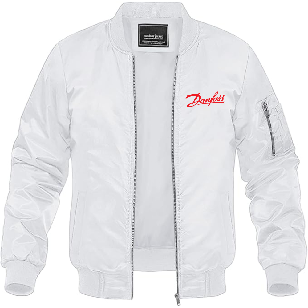 Men's Danfoss Logo Lightweight Bomber Jacket Windbreaker Softshell Varsity Jacket Coat