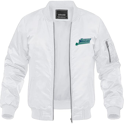 Men's Mercyhurst Lakers Logo Lightweight Bomber Jacket Windbreaker Softshell Varsity Jacket Coat