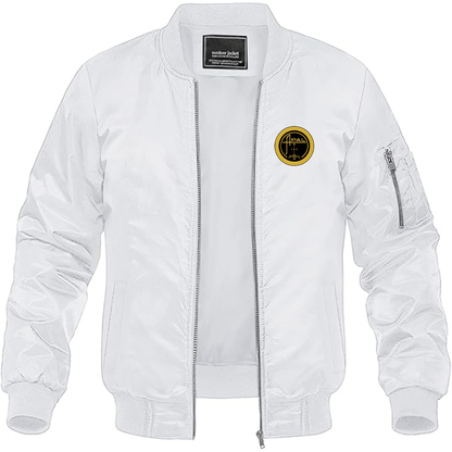Men's Apal Logo Lightweight Bomber Jacket Windbreaker Softshell Varsity Jacket Coat