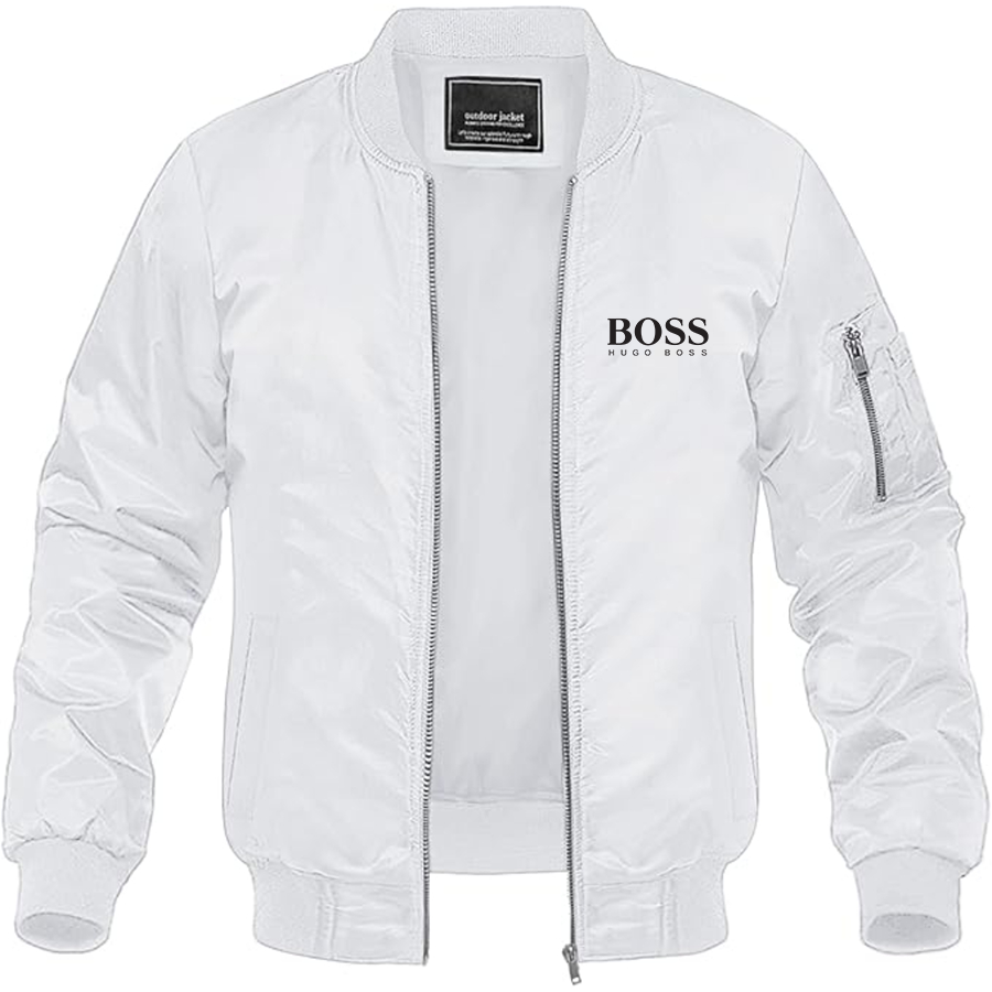 Men's Hugo Boss Logo  Lightweight Bomber Jacket Windbreaker Softshell Varsity Jacket Coat